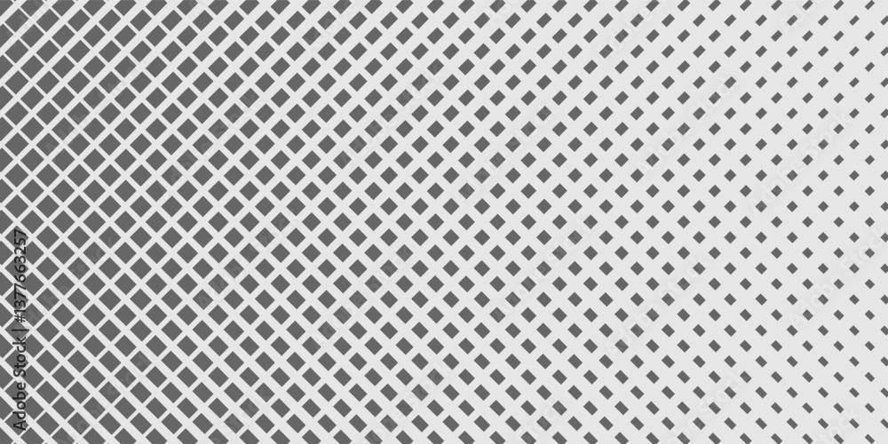 Horizontal halftone with grey rhombus pattern background. Vector Illustration. Horizontal halftone with grey rhombus pattern background. Vector Illustration.