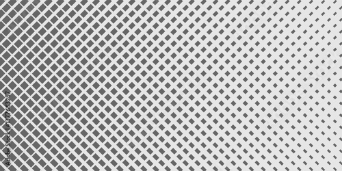 Horizontal halftone with grey rhombus pattern background. Vector Illustration.
