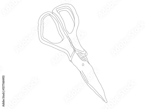 scissors on white background