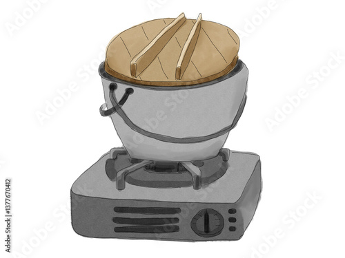 Japanese iron pot 