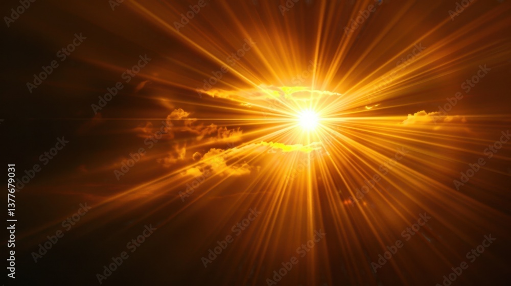 Radiant Beam: A burst of light radiates from a central point, commonly used in 3D renderings and visual effects to draw attention to specific objects or locations.
Radiant Beam: A burst of light radiates from a central point, commonly used in 3D renderings and visual effects to draw attention to specific objects or locations.