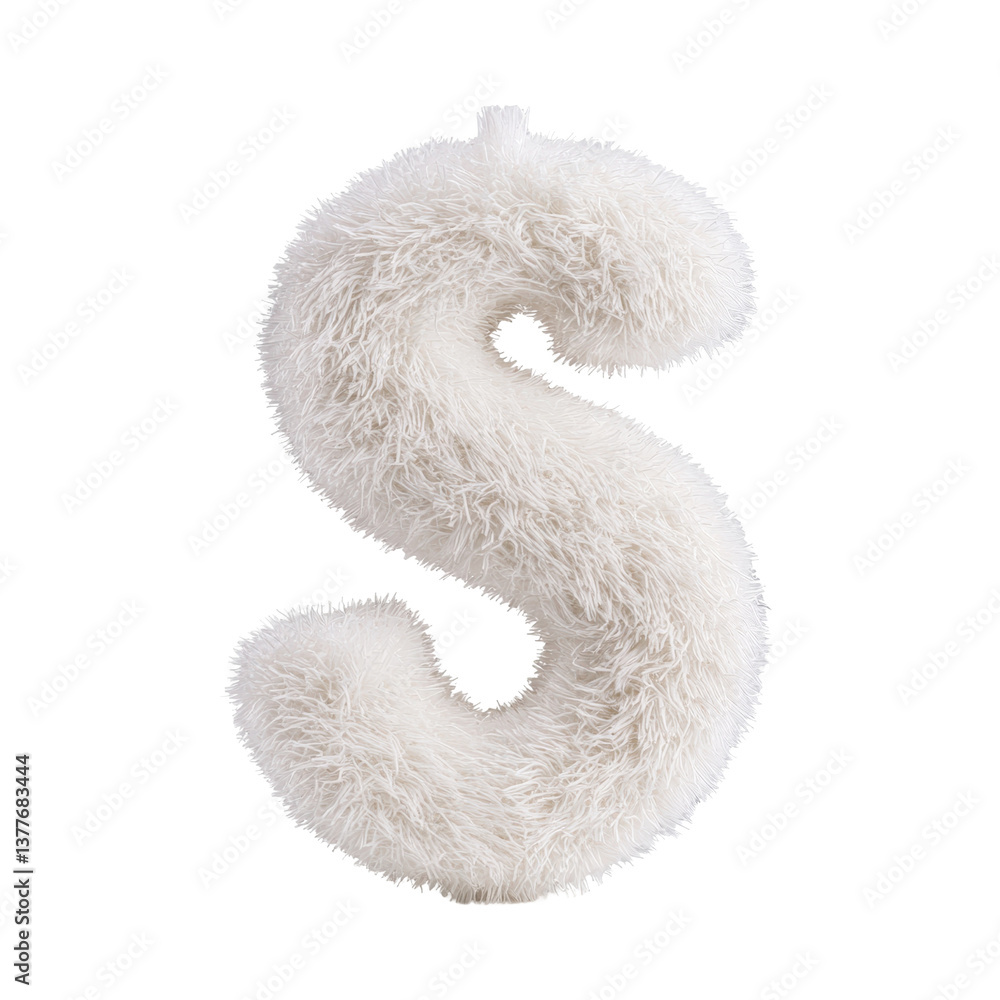 Fluffy dollar sign on a transparent background. Fluffy dollar sign on a transparent background.