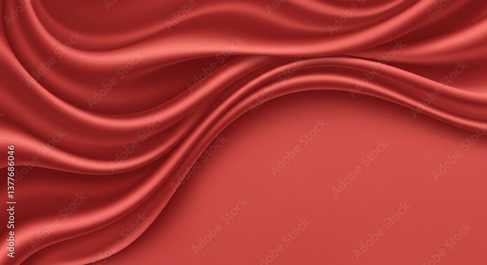 Obraz premium Crimson Silk Dreams AI Generated