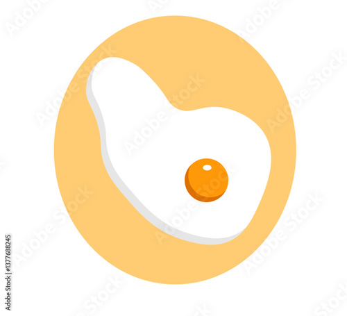 scrambled eggs on a light orange background,
