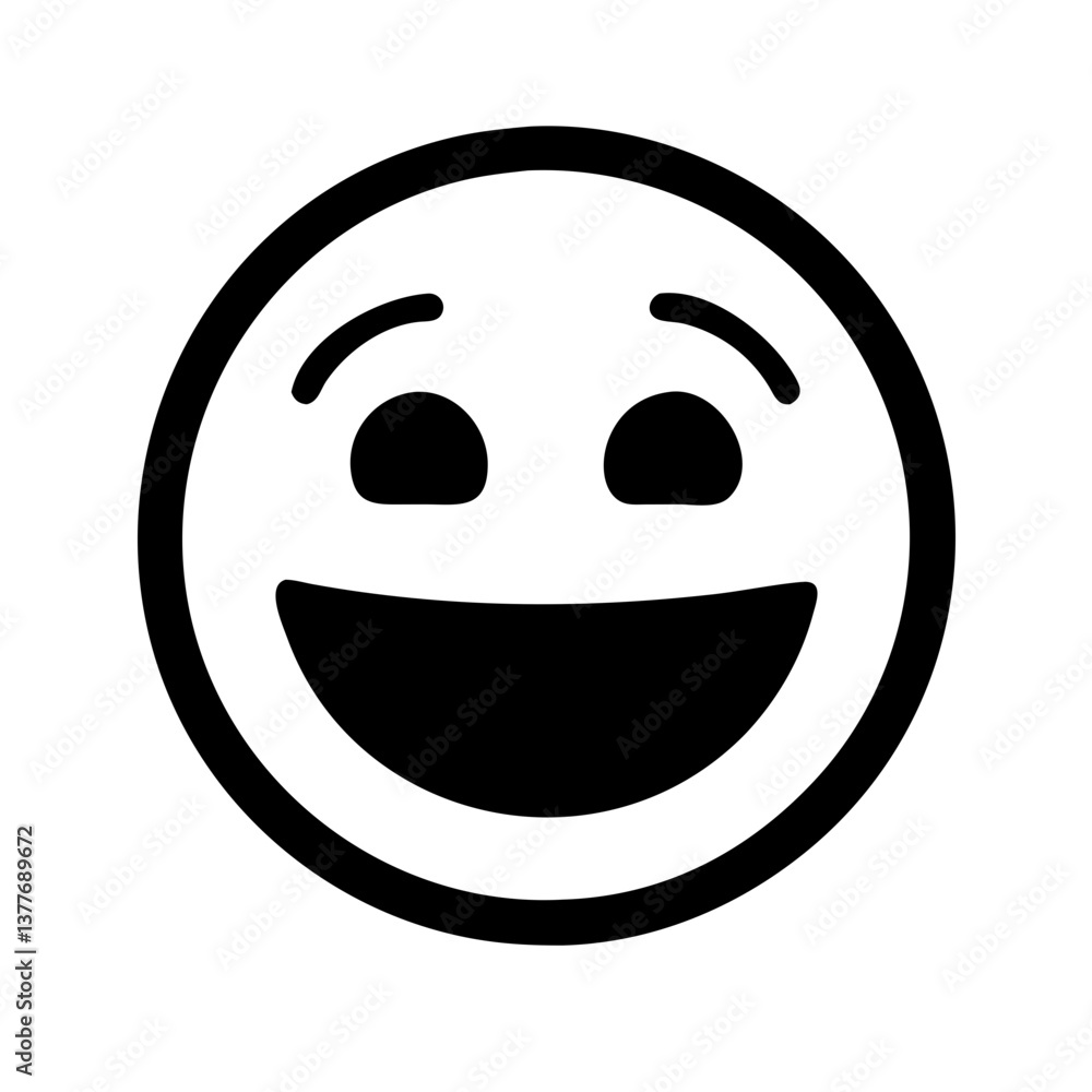 Smiley Face Vector Illustration | Simple Happy Emotion Icon Smiley Face Vector Illustration | Simple Happy Emotion Icon