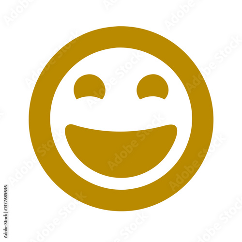 
Happy Smiling Face Emoji Vector Icon Graphic