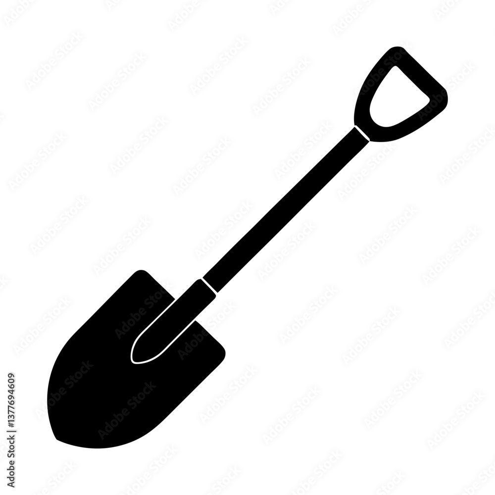 Shovel Icon Vector Illustration. Digging Garden Tool Outline Design Shovel Icon Vector Illustration. Digging Garden Tool Outline Design