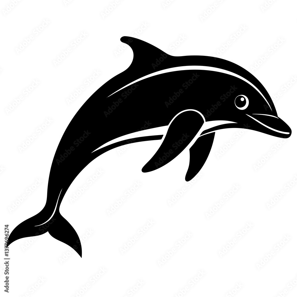 Fototapeta premium dolphin isolated on white