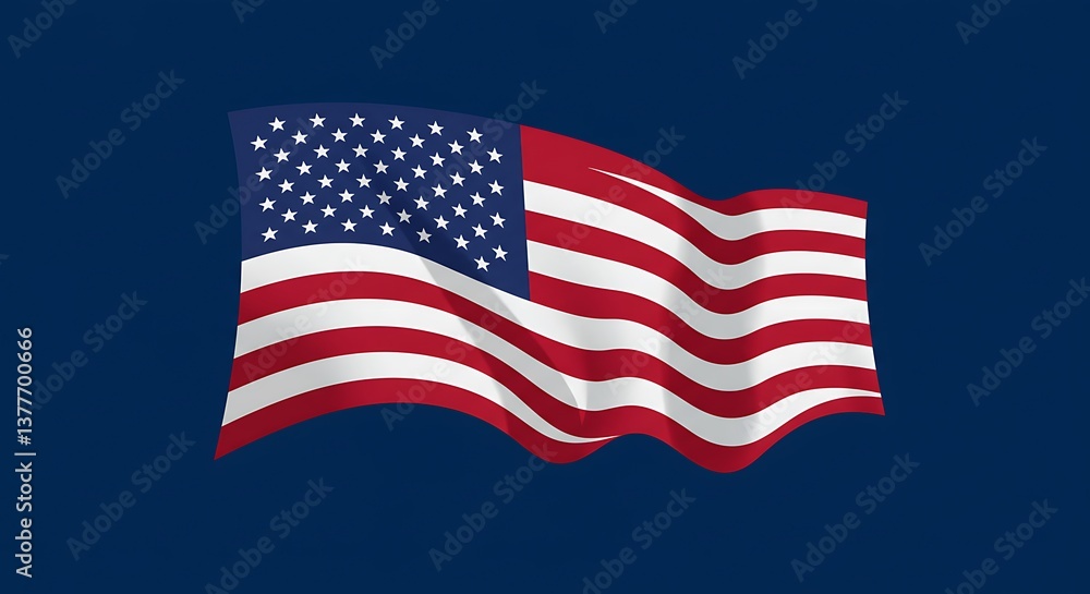 Stars and Stripes in Motion AI Generated Stars and Stripes in Motion AI Generated