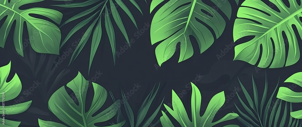 Tropical Lush Leaf Design Tropical Lush Leaf Design