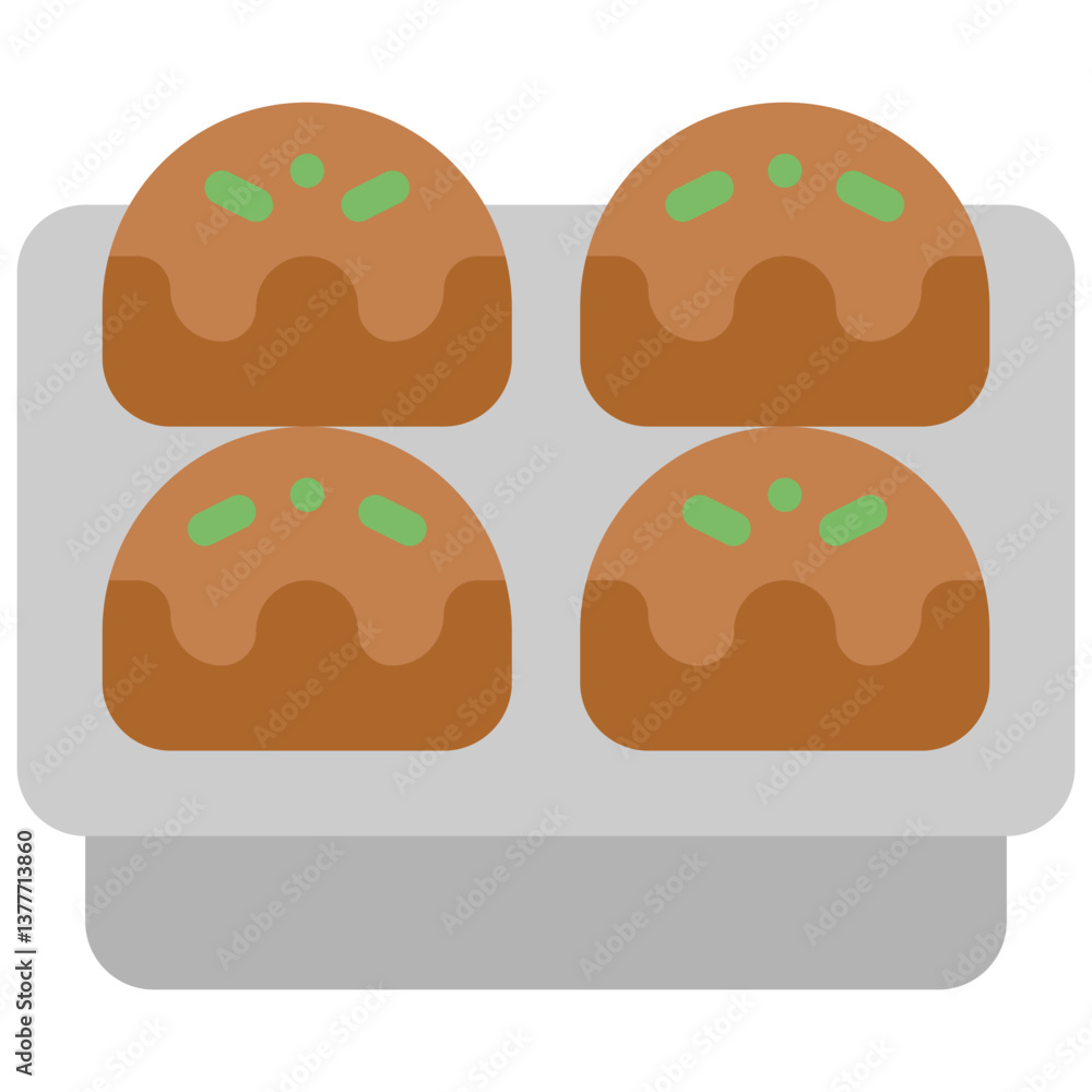 takoyaki flat icon takoyaki flat icon