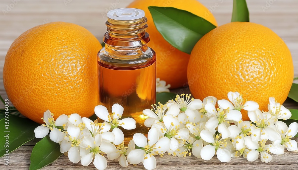 Aromatic Essence of Freshly-Squeezed Citrus Neroli Essential Oil and Sweet Orange Blossoms.