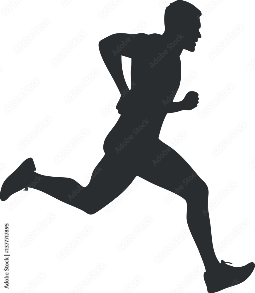 Silhouette of a runner in motion, capturing the essence of speed and athleticism. Silhouette of a runner in motion, capturing the essence of speed and athleticism.