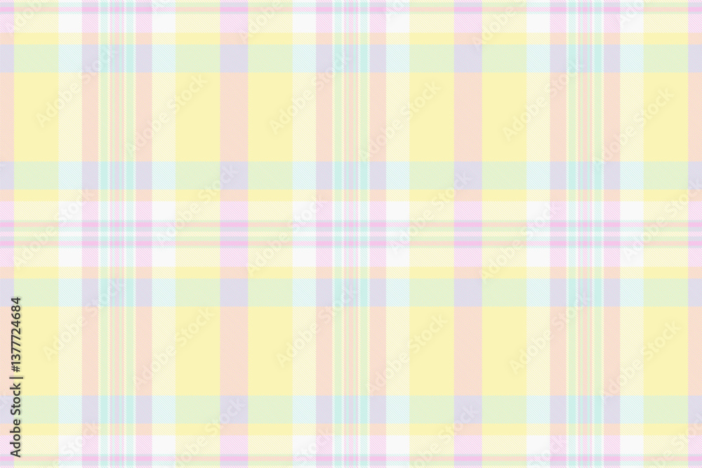 Delightful pastel plaid pattern in soft yellow, pink, and blue hues. Perfect for backgrounds, textiles, or crafting projects. Evokes feelings of spring, sweetness, and gentle femininity. Delightful pastel plaid pattern in soft yellow, pink, and blue hues. Perfect for backgrounds, textiles, or crafting projects. Evokes feelings of spring, sweetness, and gentle femininity.
