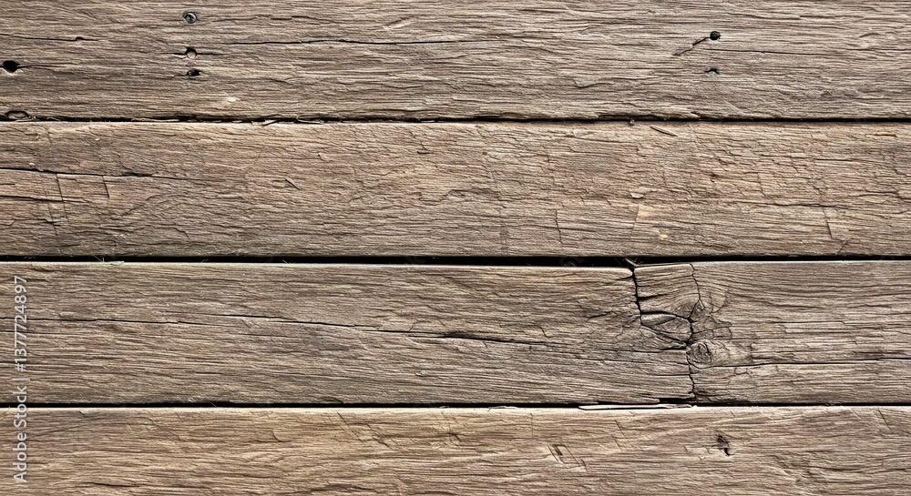 Fototapeta premium Weathered Timber Staggered Texture With Deep Grain Details
