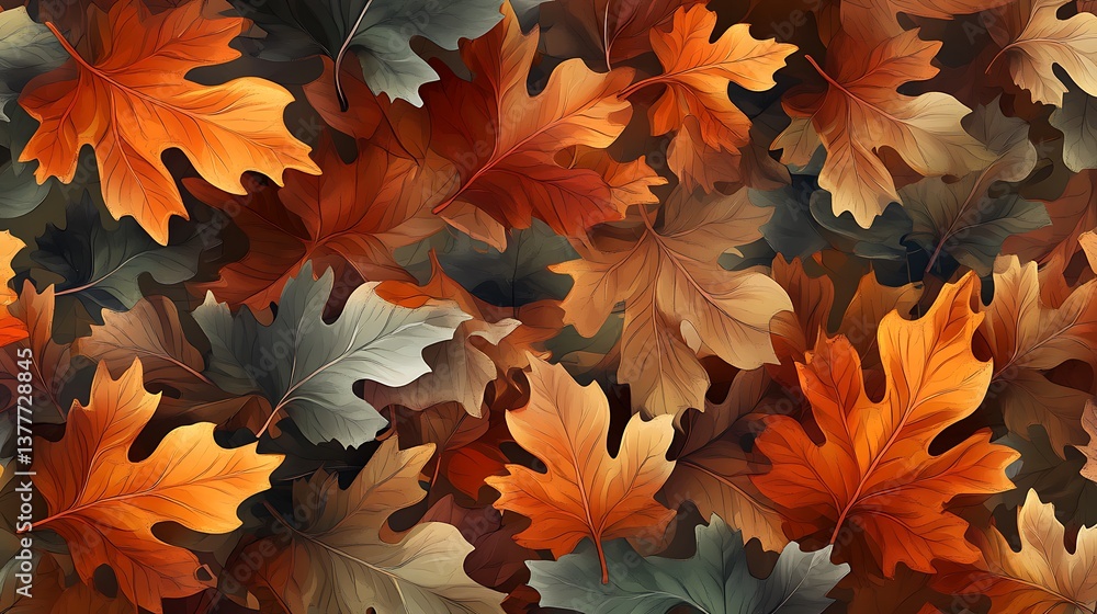 Fototapeta premium Autumn Leaves Background Texture. (9)