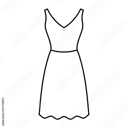 Dress icon vector. frock illustration sign. Fashion symbol or logo.