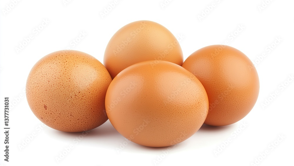 Four eggs on white background Four eggs on white background