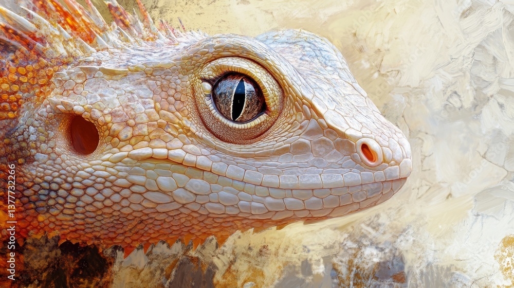 Detailed Close-Up of Lizard Showing Tail Autotomy Mechanism Detailed Close-Up of Lizard Showing Tail Autotomy Mechanism
