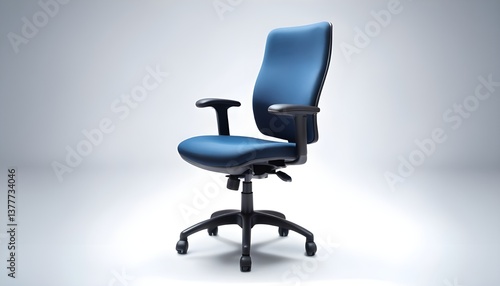 Ergonomic Chair with Adjustable Features for Comfort and Posture Support, Isolated on a White Background for Office and Home Workspace