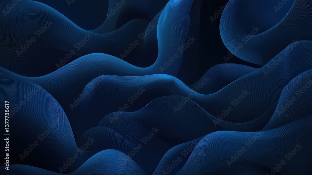 Obraz premium abstract dark blue waves background
