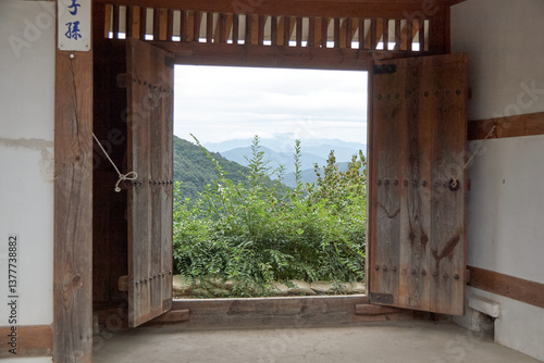 old wooden door in a house