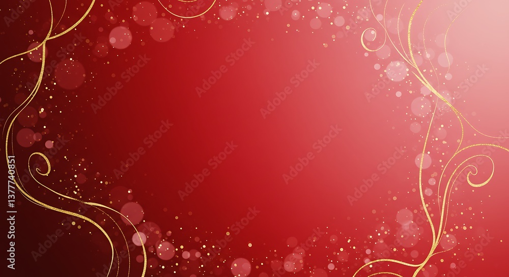 Crimson Glow and Golden Vines AI Generated Crimson Glow and Golden Vines AI Generated