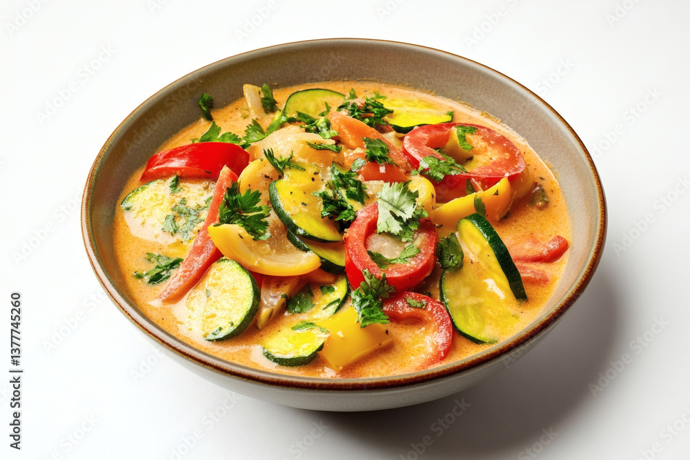 Vegetarian Moqueca with Vibrant Ingredients in Coconut Sauce