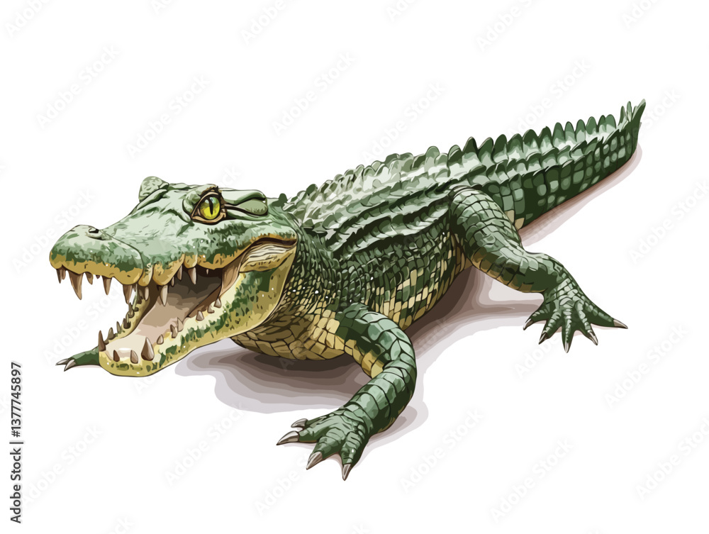 Obraz premium crocodile vector art