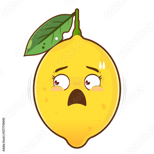lemon surprised face cartoon cute
