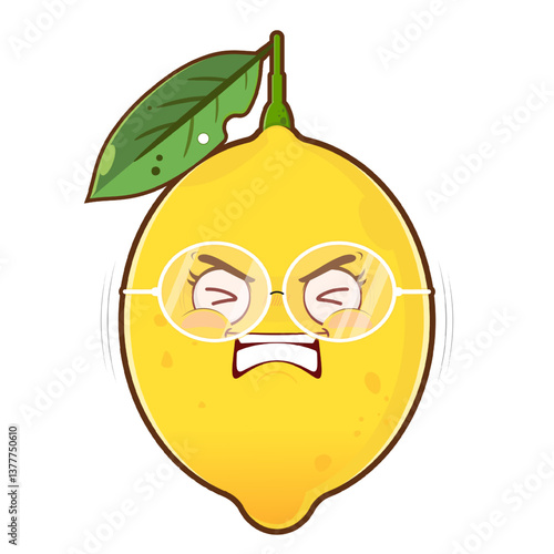 lemon hurt face cartoon cute