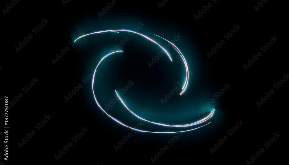 Abstract 3D render of glowing blue lines on a dark background Abstract 3D render of glowing blue lines on a dark background