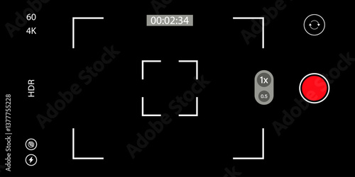 Device phone camera screen background illustration
