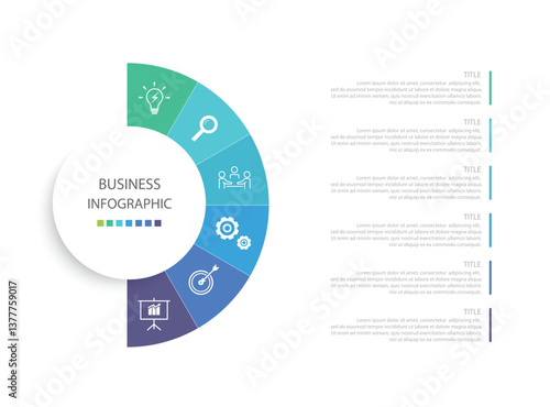 Business infographics line process with template with icons and 6 options or steps.infographics of business,idea,meeting,process,report.for infographics design template