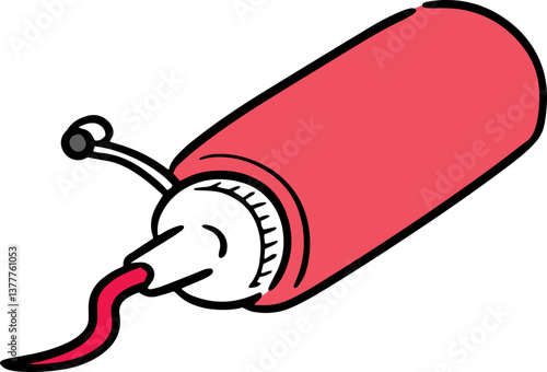 Illustration of ketchup bottle
