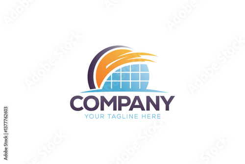 Free Download Logo design of a solar panel with the sun, symbolizing renewable energy, sustainability, and eco-friendly solutions, often with clean lines and modern design.

 - GFXLoad