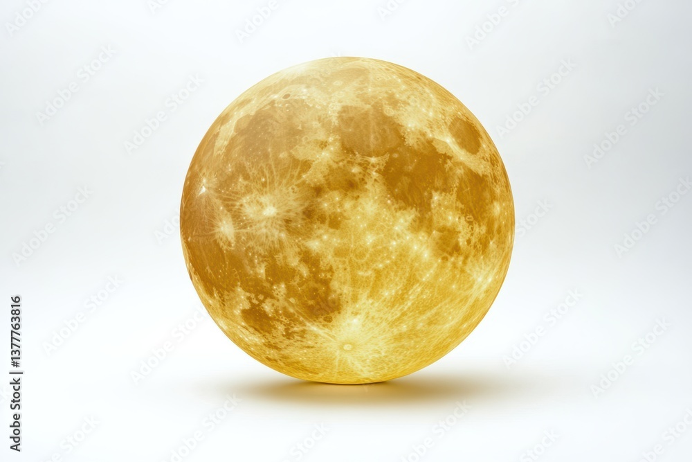 Illuminated Moon: A realistic depiction of the moon glows with celestial light, featuring the craters and textures of its surface. Illuminated Moon: A realistic depiction of the moon glows with celestial light, featuring the craters and textures of its surface.
