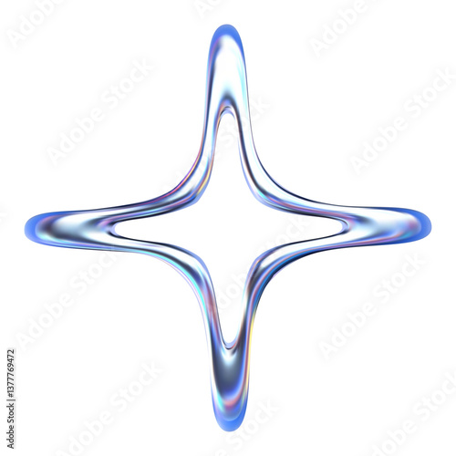 Blue star icon. 3d vector illustration.