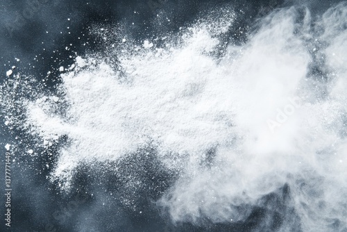 Wallpaper Mural Fine white powder billowing against a dark background creates a dramatic visual effect while emphasizing texture and motion Torontodigital.ca