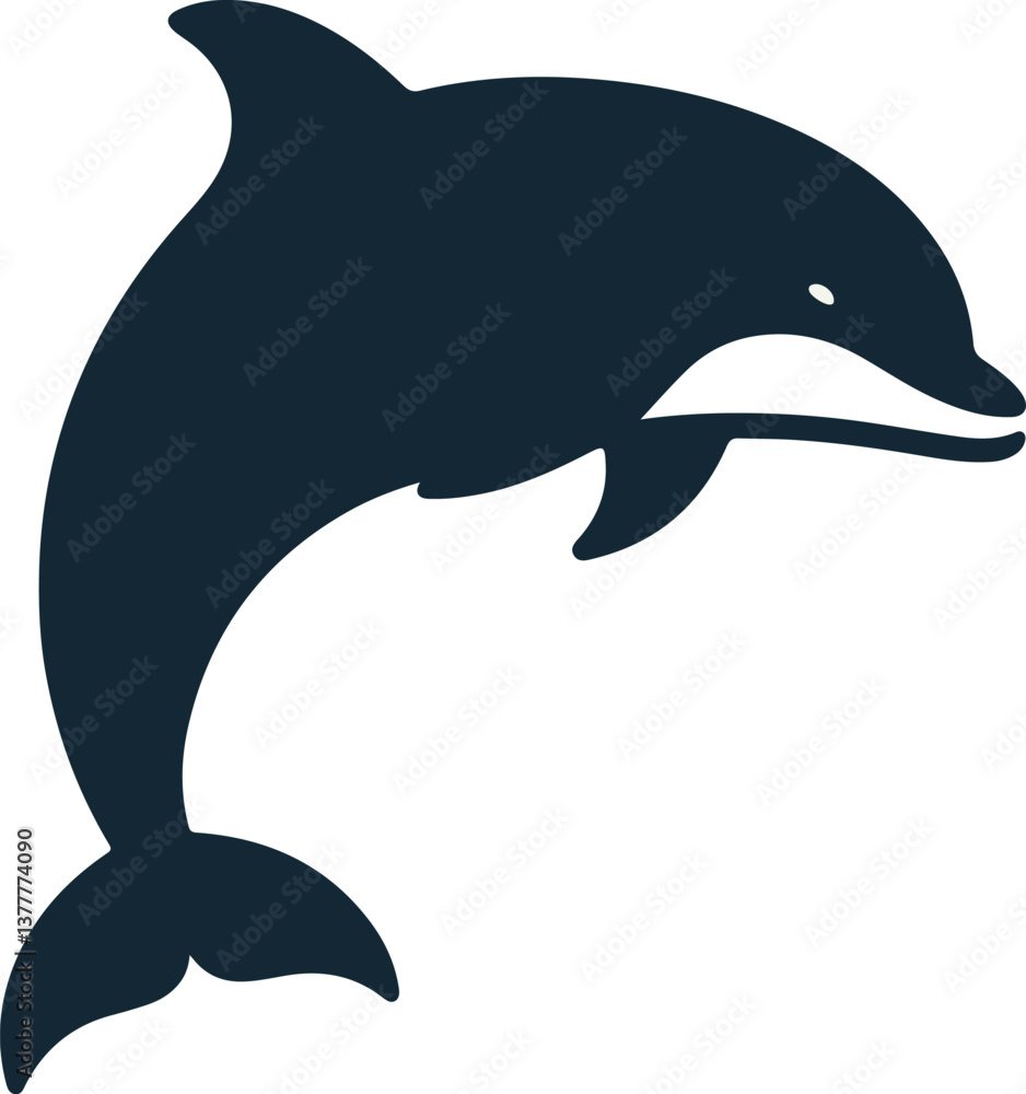 Obraz premium dolphin vector silhouette