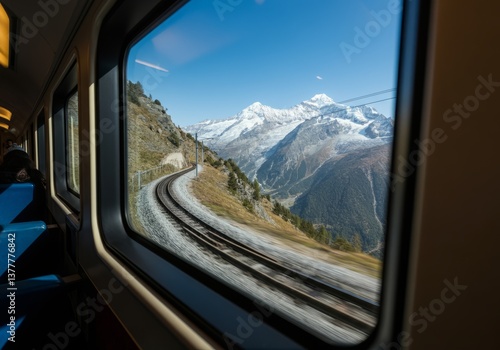 A train journey through a scenic mountain pass, with the gopro mounted on the window.