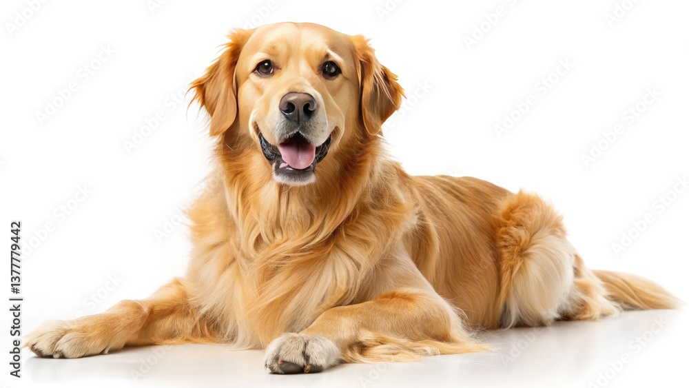Golden Retriever Puppy Dog White Background Studio Shot, Adorable Golden Retriever Isolated, Purebred Golden Retriever Image, Happy Dog Photo Golden Retriever Puppy Dog White Background Studio Shot, Adorable Golden Retriever Isolated, Purebred Golden Retriever Image, Happy Dog Photo
