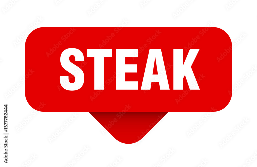 Fototapeta premium steak sticker. steak sign on transparent background