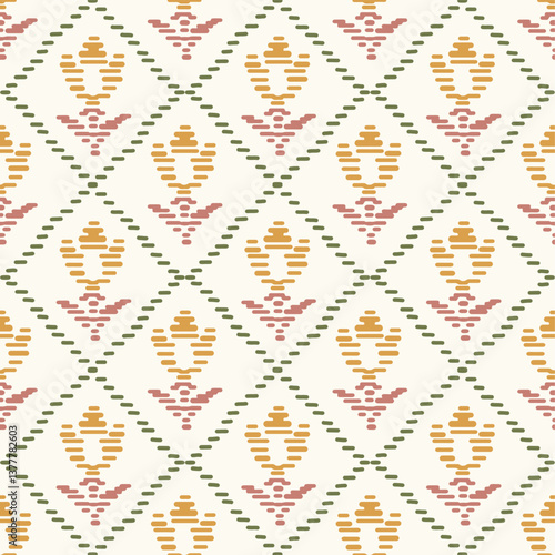 Kari Abstract Tulip Repeat Pattern
