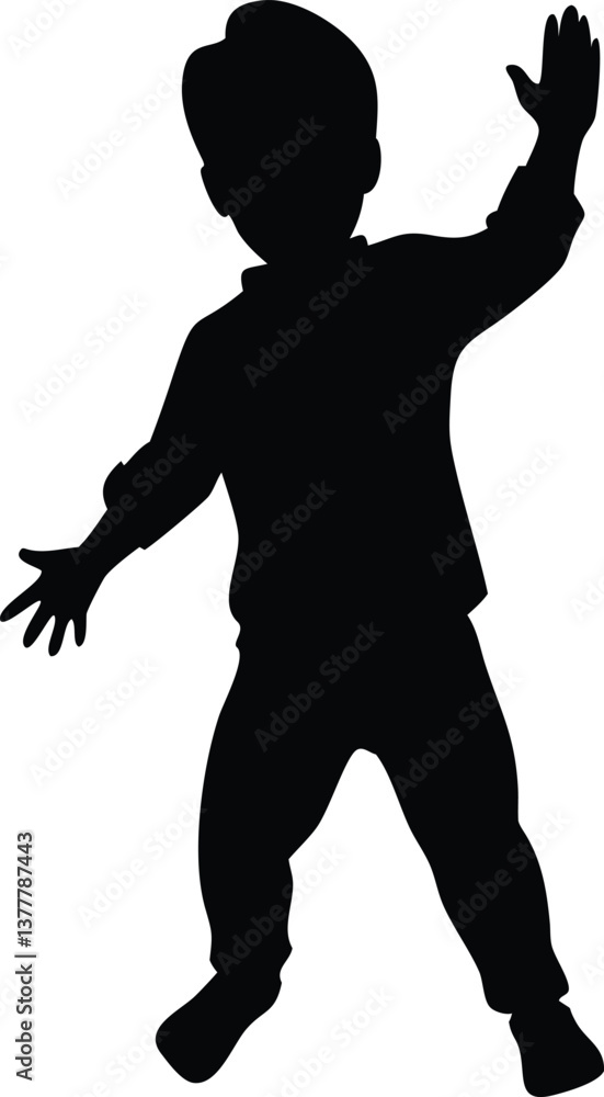 silhouette of a boy silhouette of a boy