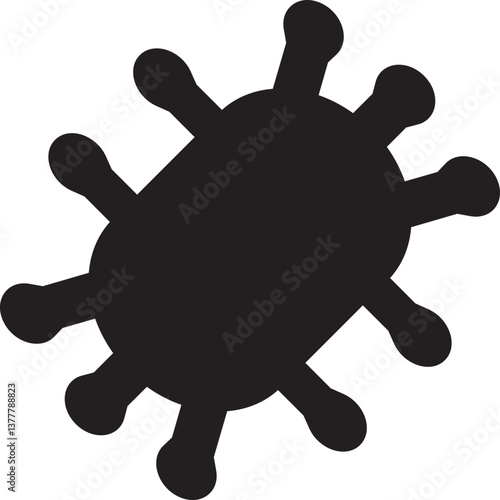 Simple virus drawing icon