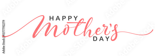 Happy Mothers Day typography poster Vector eps