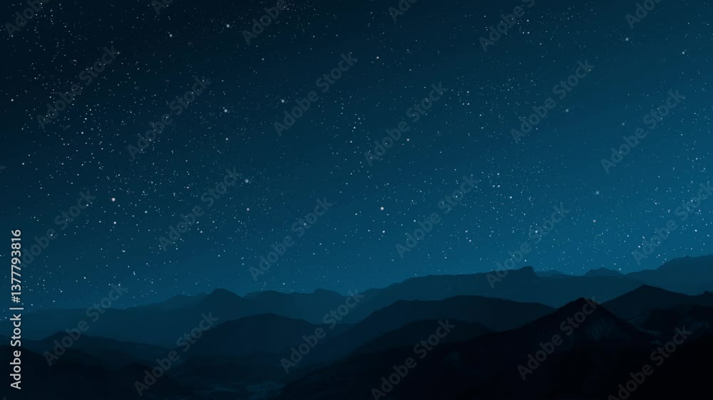 A Night sky panorama with stars and moon A Night sky panorama with stars and moon
