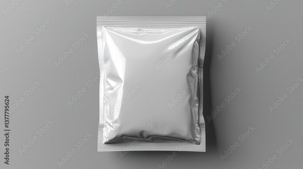 A simple plain white sealed pouch or package with a minimalist clean design and a plain textured surface providing a blank canvas for branding and presentation A simple plain white sealed pouch or package with a minimalist clean design and a plain textured surface providing a blank canvas for branding and presentation