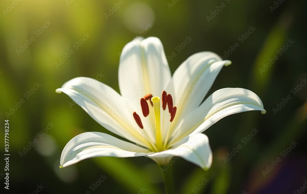 Fototapeta premium Single White Lily
